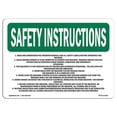 thumbnail image 1 of SignMission OS-SI-A-1218-L-11422 12 x 18 in. OSHA Safety Instructions Sign - 1. Read & Understand the Operation Manual, 1 of 1