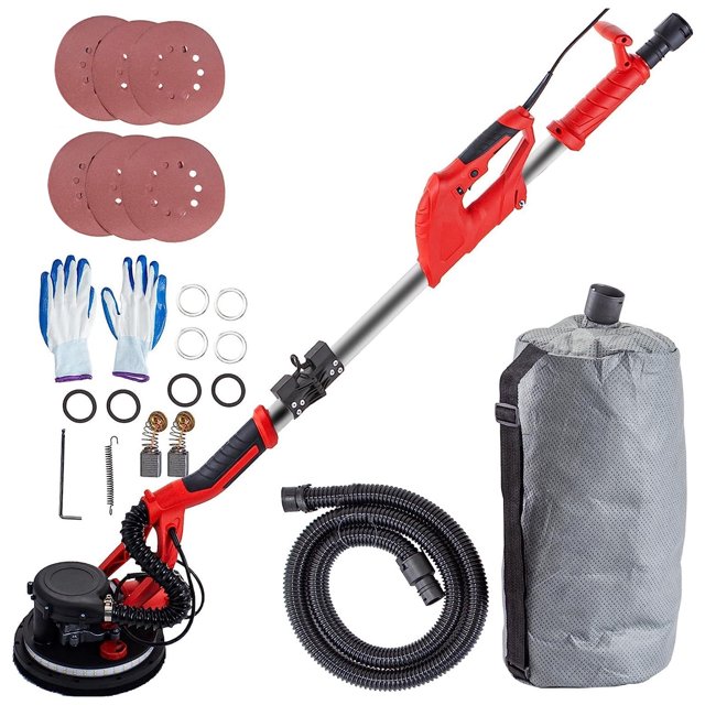 VEVOR Drywall Sander 850W, Electric Drywall Sander, Variable Speed 800-1750 RPM, Foldable Sheetrock Sander, with Telescope Handle, Electric Sander