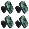 thumbnail image 2 of 4 Pcs Square Cabinet Handle Drawer Pulls Peacock Feather Knobs with Screws Furniture Office Cabinet Knob Decoration, 2 of 7