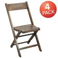 thumbnail image 4 of BizChair Slatted Wood Folding Special Event Chair - Antique Black, Set of 4, 4 of 15