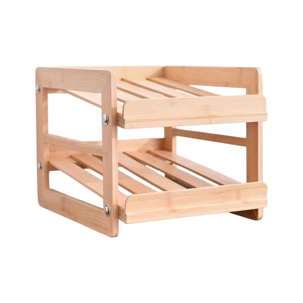 Organizadores de latas de cocina, soporte dispensador de latas multifuncional apilable de doble nivel para despensa