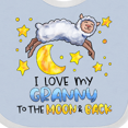 thumbnail image 4 of Inktastic I Love My Granny to the Moon and Back Cute Sheep Boys or Girls Baby Bib, 4 of 4