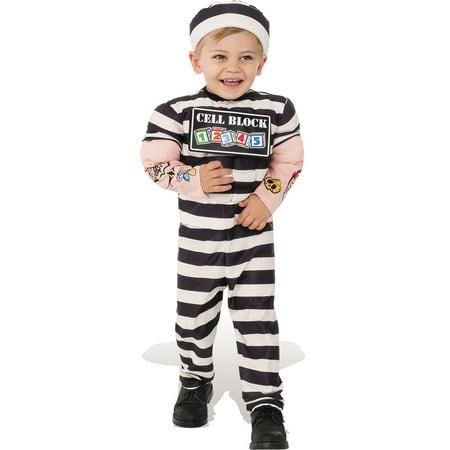 little prisoner boy convict inmate child muscle chest halloween costume