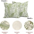 thumbnail image 4 of Green Leaf Plant Pillow Covers 16X16 Inch Herbs Botanical Fern Vintage Leaves Floral Decorative Pillow Cases Set of 2 Cotton Linen Throw Pillows Farmhouse Home Decor For Sofa Couch Cushion Outdoor, 4 of 6