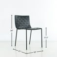 thumbnail image 2 of Soho Mid-century Modern Leather Weave Side Chair - Contract Grade, 2 of 7