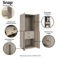 thumbnail image 6 of Lee 2-Piece Module Wardrobe 1.0 & 2.0 Closet from Engineered Wood - Rustic Gray, 6 of 20