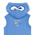 thumbnail image 5 of Sesame Street Cookie Monster Hooded Cosplay Romper Newborn to Little Kid, 5 of 5