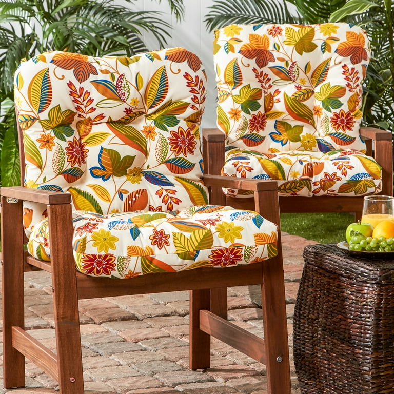 Greendale Home Fashions 20 x 20 in. Outdoor Seat Cushion Coral Solid