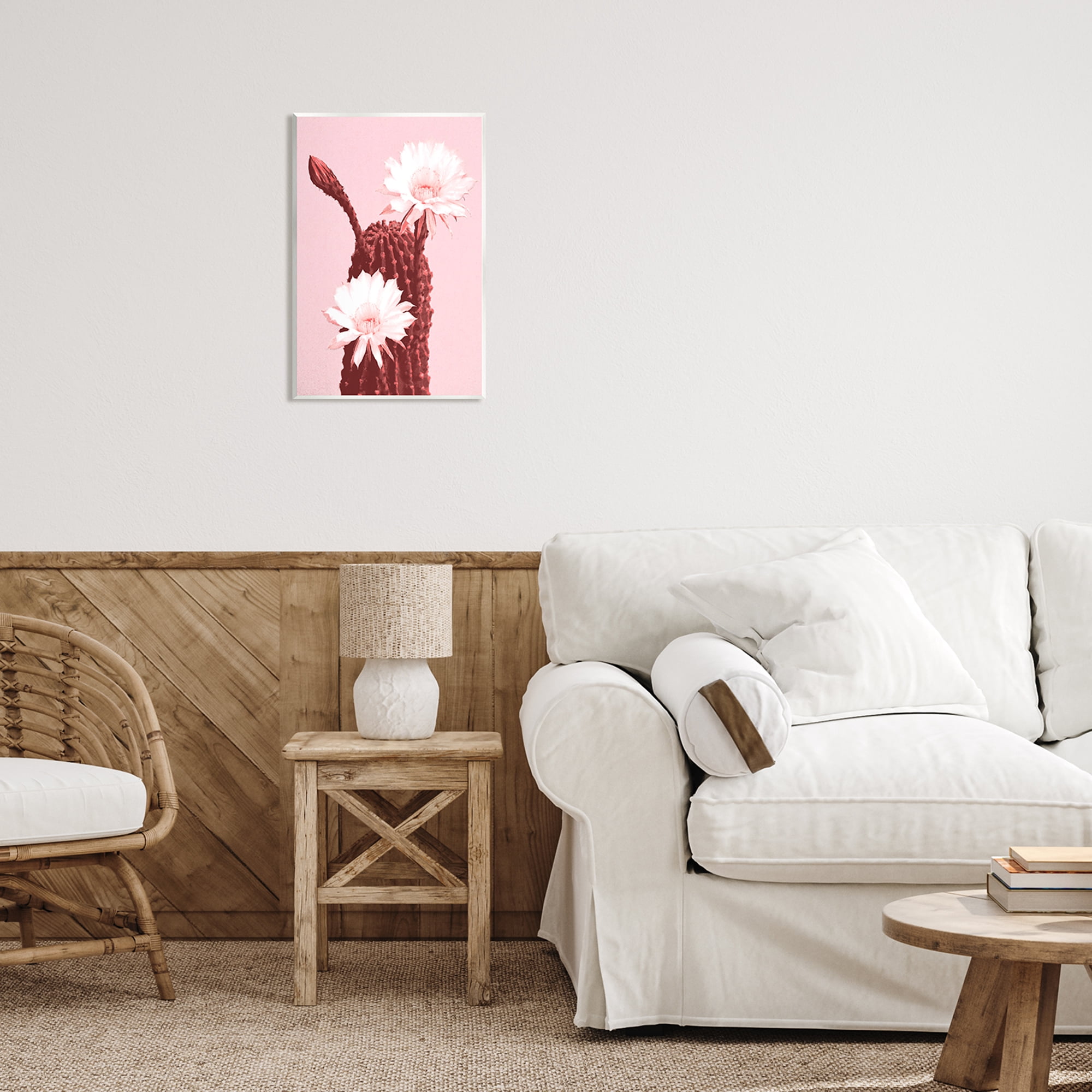 Stupell Industries Pink Cactus Flowers Botanical & Floral Painting Unframed Art Print Wall Art, 13 x 19
