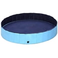 thumbnail image 1 of Collapsible Pet Bath Swiming Pool Puppy Cats Dogs Bathing Tub Bathtub Washer - Blue Large, 1 of 8