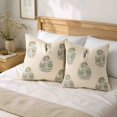 thumbnail image 7 of OCCOA Vintage Floral Print Throw Pillow Cover, Soft Linen Cushion Case for Sofa Couch Bed, 4 Colors Neutral Farmhouse Home Decor, Green, 7 of 7