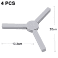 thumbnail image 2 of Paquete de 4 salvamanteles de silicona plegables gruesos antideslizantes, almohadilla plegable resistente al calor con diseño de cruz plegable, 2 of 7
