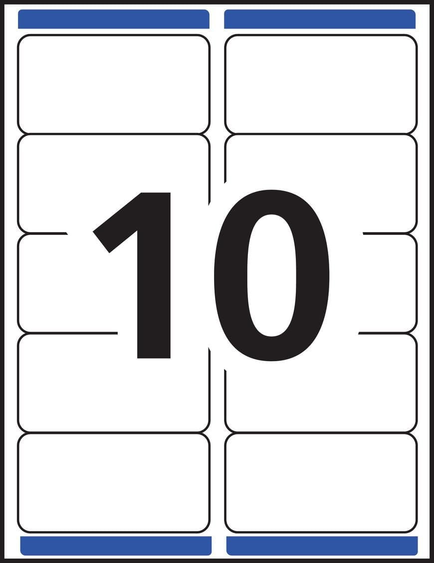 Avery Étiquettes imperméables, 2" x 4", pour imprimantes laser - 35523