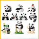 thumbnail image 1 of Bloques de construcción de mosaicos casuales con juguetes de partículas pequeñas, linda serie de pequeños pandas, 1 of 3