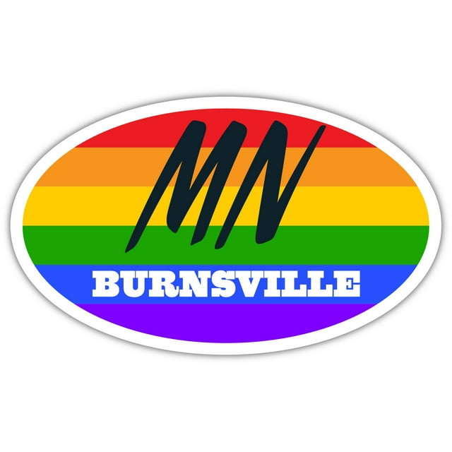 Burnsville MN Minnesota Dakota County Rainbow Pride Flag 6 Stripes