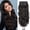 C, variant on Clip in Long Wavy Synthetic Hair Extension 20 Inch Black to Light Blonde 4PCS Thick Hairpieces Fiber Double Weft Hair for Women.(A)