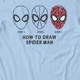 thumbnail image 3 of Marvel Spider-Man Sketch Men's T Shirt (Light Blue, S-XXXL), 3 of 4