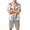 CE05_Silver, variant on Resicozy Men Satin Silk Pajamas Sets Short Sleeve Sleepwear Button-Down PJs Sets Two-Pieces Loungewear with Pockets Hot Pink S