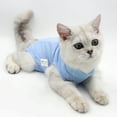 thumbnail image 5 of SPRING PARK Pets Cat Kitten Recovery Weaning Suit Breathable Elastic Soft Clothes Vest Coat, 5 of 7
