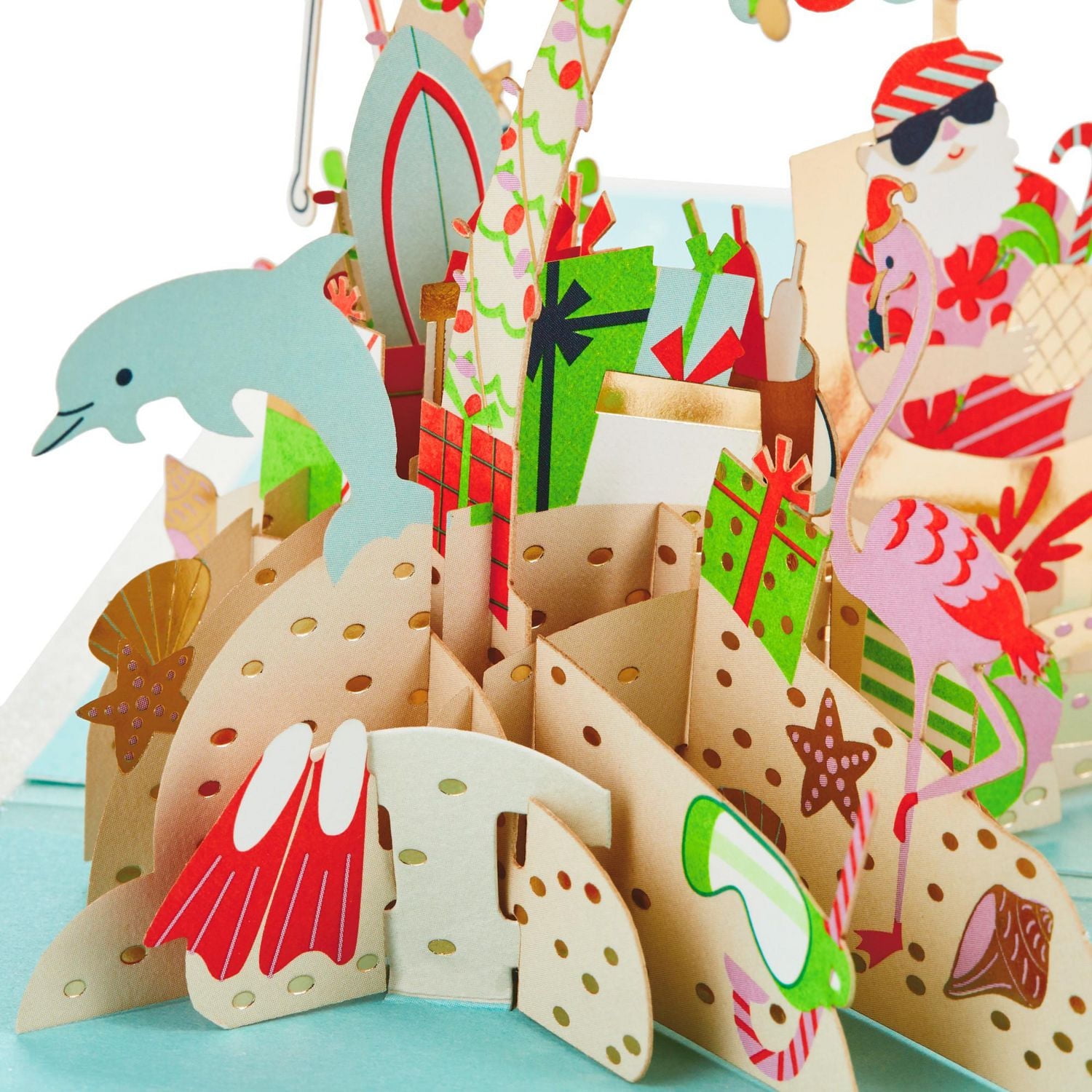 Hallmark Signature Paper Wonder Pop Up Christmas Card (Tropical Santa)