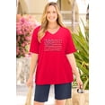 thumbnail image 2 of Catherines Women's Plus Size Stars & Shine Tee, 2 of 6