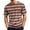 Earthy Yellow, variant on Mfakffe Men T Shirts Crewneck Striped T-Shirt Soft Elastic Tees Summer Beach Casual Tops