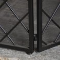 Angella 3 Panelled Iron Fireplace Screen, Black - image 4 of 5