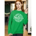 thumbnail image 3 of Christmas North Pole Brewing Co Christmas Spirits Shirt Crewneck Sweatshirt, 3XL, Green, 3 of 6