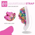 thumbnail image 2 of FUNCOO PLUS Kids Sneakers Toddler Girls Canvas Shoes with Hook and Loops, Butterfly, Size 1, 2 of 6