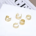 thumbnail image 3 of DESIGNICE 5Pcs/Lot Vintage Gold Color Leaves Ear Cuff Non-Piercing Fake Cartilage Clip Earrings For Women Men Creative Trend Jewelry, 3 of 7