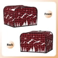 thumbnail image 3 of Uemuo Christmas Tree Buffalo Plaid Print Toaster Cover 4 Slice, Small Kitchen Appliance Covers, Toaster Oven Cover with Loop, Bread Machine Cover Dust Cover Protection, 3 of 7