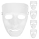 thumbnail image 1 of 5 máscaras blancas de bailarina de baile callejero, accesorios de plástico para cosplay, disfraz de adulto, máscara facial completa para Halloween, carnaval, fiesta de máscaras., 1 of 8