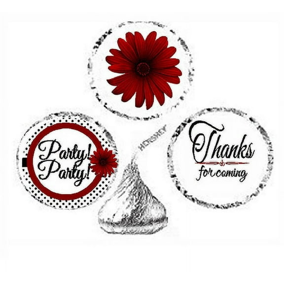 216ct Red Party Party Party Favor Candy Decoration Stickers Labels Fits Kisses Chocolates Party Favors Envelope