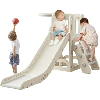 XJD 8 in 1 Kids Slide for Toddlers Age 1-3 Slide and Swing Set for