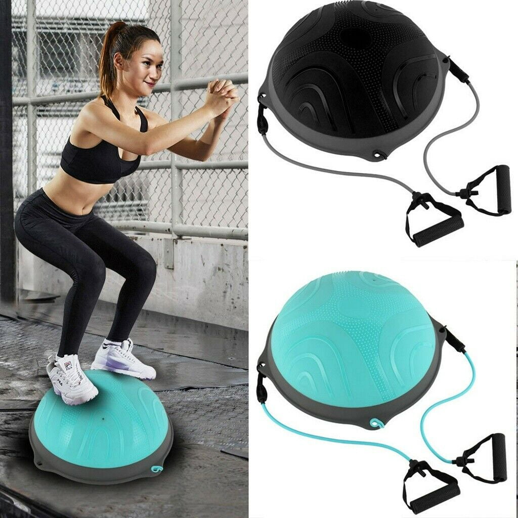 22" Inflatable Half Balance Yoga Ball Trainer Yoga Fitness Exercise Workout 