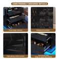thumbnail image 3 of Hironpal LED Nightstand, Modern Bedside Table with 3 Drawers and RGB LED Light ,High Gloss End Table, 3 of 9