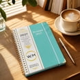 thumbnail image 2 of 2026-2027 Weekly & Monthly Planner, Calendar Notebook, A5 Spiral Bound Organizer with Tabs, Blue Hardcover Schedule Book for Work & Daily Planning, 2 of 6