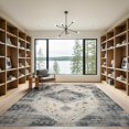 thumbnail image 2 of ODIKA 9'x12' Washable Area Rug Non-Shedding, Easy Care Beige Faded Boho Abstract Distressed Vintage An Under Dining for Master Suite, California King, Bed, 2 of 7