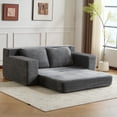 thumbnail image 2 of Jopath Floor Sofa Loveseat Sofa, Comfortable Deep Seat Sofa Bed, Modern Small Corduroy Couch Reversible Cushion With Pillows For Living Room Bedroom,Dark-Grey, 2 of 11