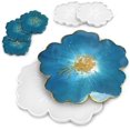 thumbnail image 3 of Juego de posavasos Craft Mold ZjChao con forma de flor de silicona, 5 unidades, 34 cm, 3 of 8