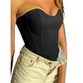 thumbnail image 5 of Sunisery Women’s Solid Color Off-the-shoulder Exposed Navel Pullover Tube Tops, 5 of 9