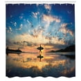 thumbnail image 3 of Ambesonne Ride the Wave Shower Curtain, Surfer on Coast, 69"Wx84"L,, 3 of 3