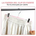 thumbnail image 4 of 30 Piezas Ganchos con Pinzas para Pantalones y Faldas - Perchas con Clip Antideslizante, Acero Inoxidable con Goma Protectora - Organizador de Jeans y Ropa sin Arrugas Gancho Giratorio (Rosa), 4 of 7