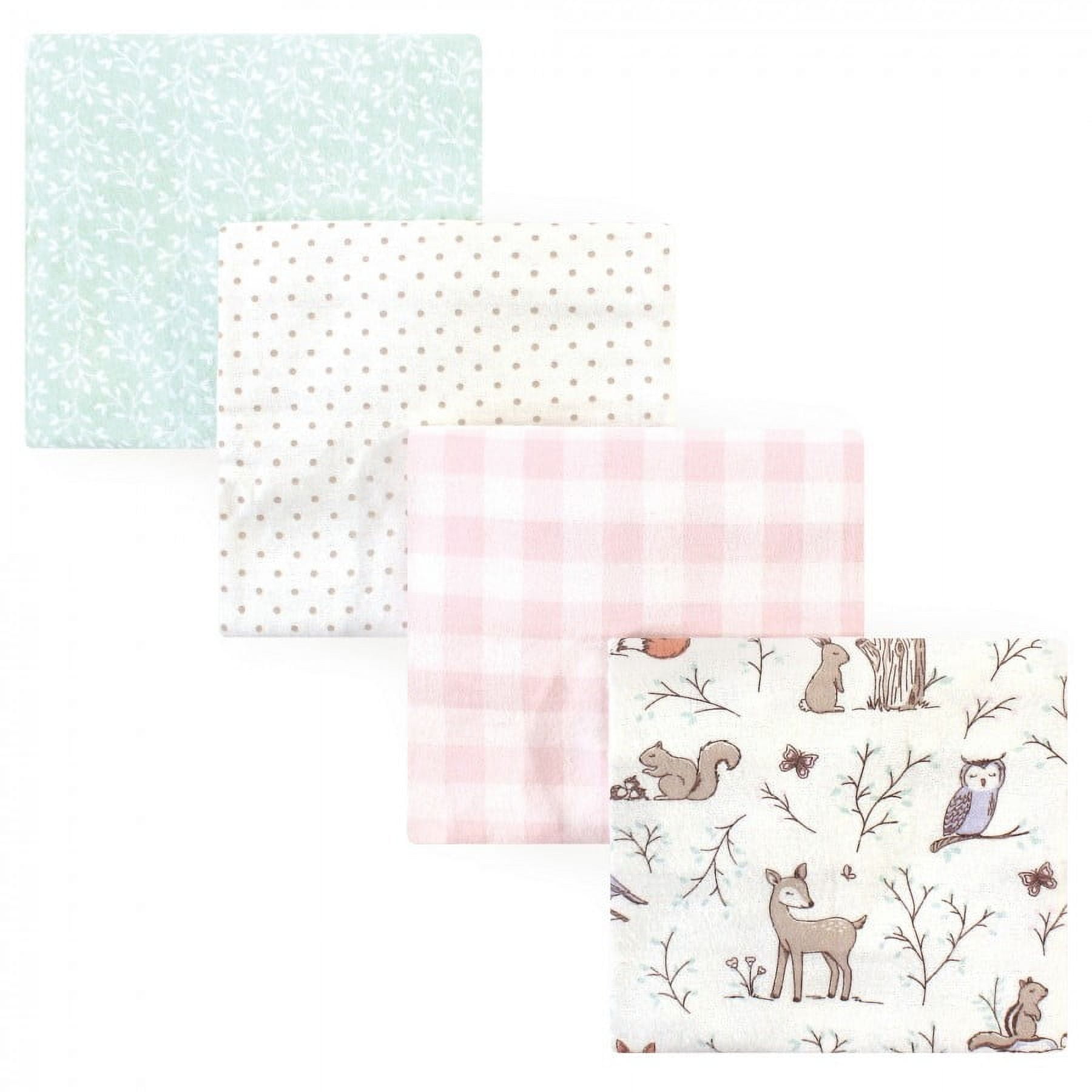 Hudson Baby Cotton Flannel Receiving Blankets Bundle Set, Enchanted Forest Woodland, One Size