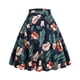 thumbnail image 2 of Gibobby faldas para mujer corta Falda con estampado de moda para mujer Falda corta elástica suelta con cremallera en forma de A(Azul, M), 2 of 5