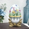 thumbnail image 4 of Bard's Brass toned Egg Stand/Holder, Rabbits, 2.125" Diameter, 4 of 4