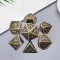 thumbnail image 4 of Dados Poliédricos de Metal, Juegos Familiares D8 D10 D12 D20, Juego de Dados de Utilería, Dados RPG Irregulares 7x, Dados de Juego de Rol para D Rollo de bronce Baoblaze dados poliédricos, 4 of 8