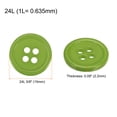 thumbnail image 2 of 160uds 24L Costura Botones 5/8(15mm) Resina Redondo Plano 4 Agujeros Artesanía Botones para Coser Ropa y Bricolaje, Verde, 2 of 5