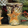 thumbnail image 6 of Set of 3 Silver Nights Candle Holder Centerpiece Wind Lights, Star Themed, Rustic Solid Charm, Twine and Faux Leather Wrapped, Hobnail Glass, 3, 4, and 5 Inches, 6 of 6
