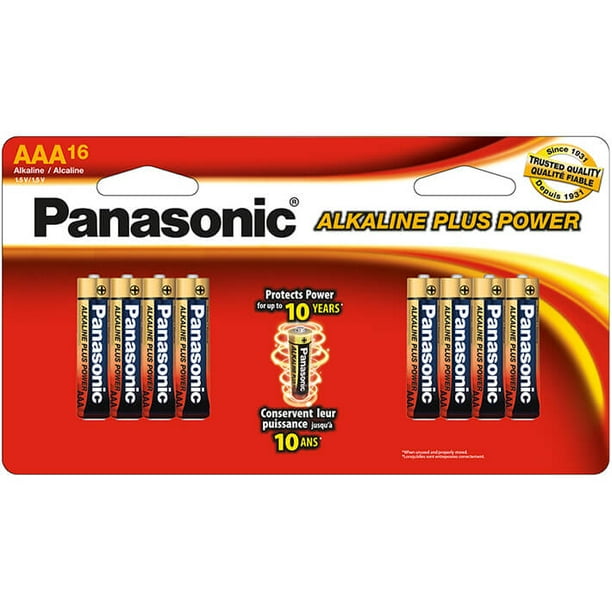 Panasonic LR03PA16BH Alkaline Plus Power AAA Batteries 16 Pack